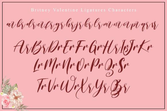 Britney Valentine Font Poster 5