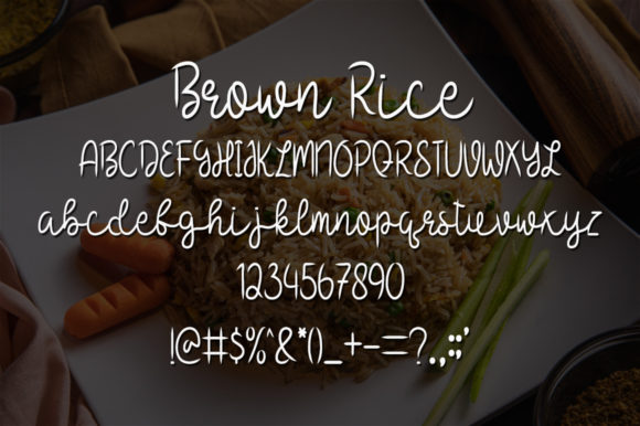 Brown Rice Font Poster 4