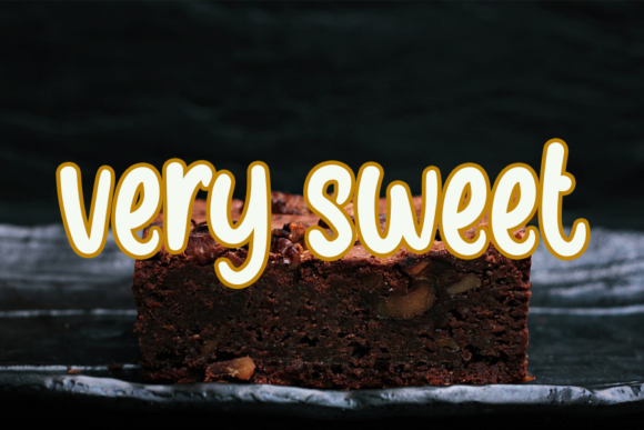 Brownie Cake Font Poster 2