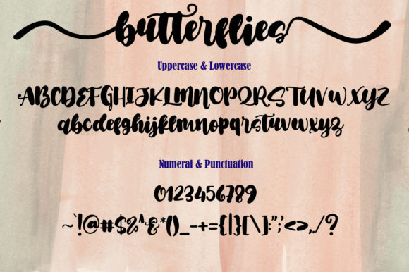 Butterflies Font Poster 3