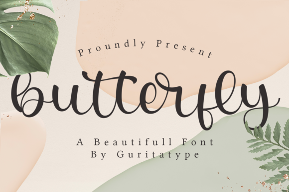 Butterfly Font Poster 1