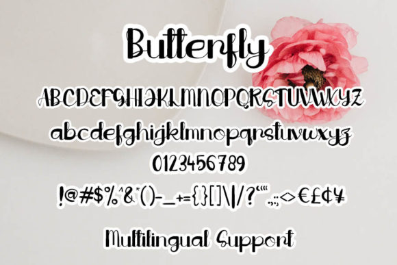 Butterfly Font Poster 3
