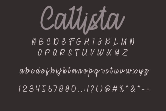 Callista Font Poster 4