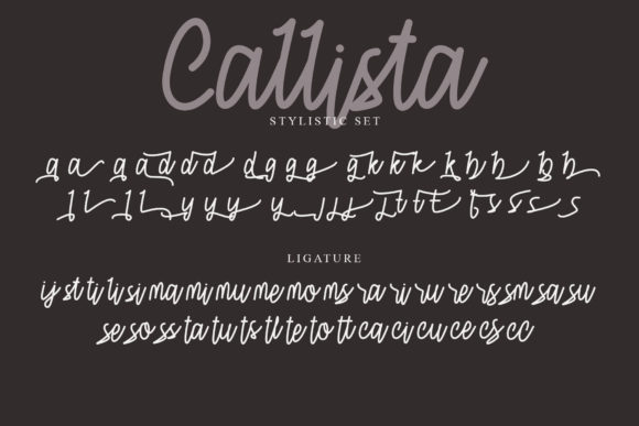 Callista Font Poster 5