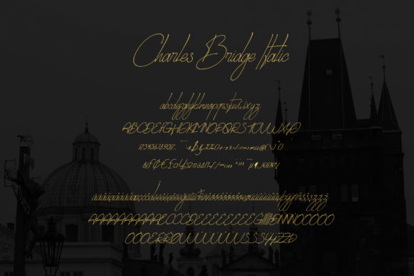 Charles Bridge Signature Handwritten Font Poster 2