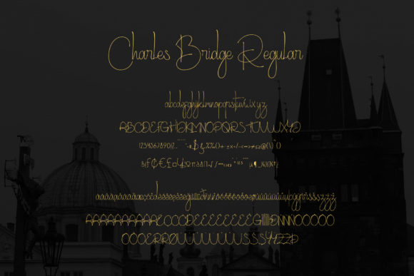 Charles Bridge Signature Handwritten Font Poster 3