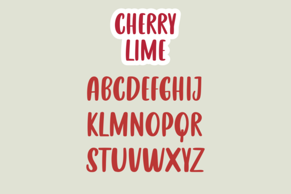 Cherry Lime Font Poster 8