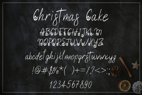 Christmas Cake Font Poster 2