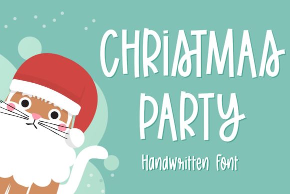 Christmas Party Font Poster 1