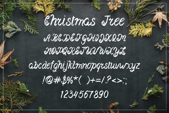 Christmas Tree Font Poster 2