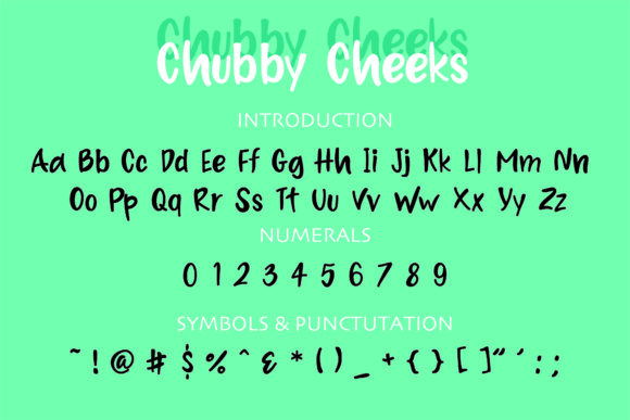 Chubby Cheeks Font Poster 2