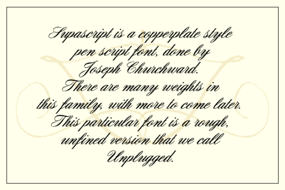 Churchward Supascript Font Poster 2