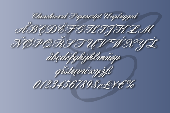 Churchward Supascript Font Poster 3