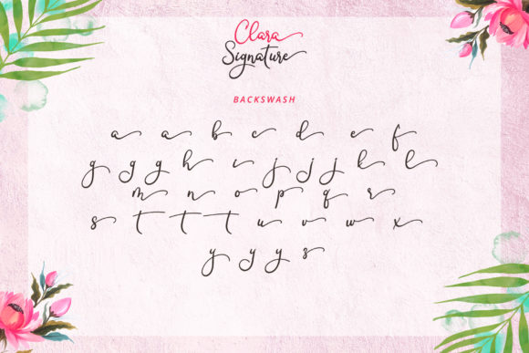 Clara Signature Font Poster 9