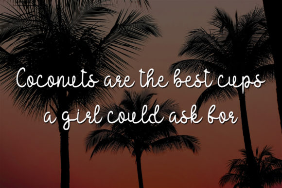 Coconut Palm Font Poster 3