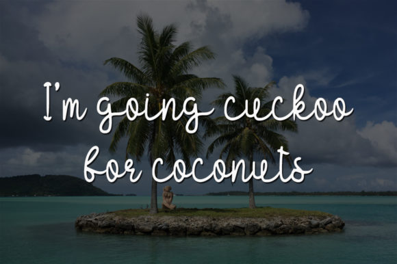 Coconut Palm Font Poster 4