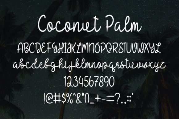 Coconut Palm Font Poster 5