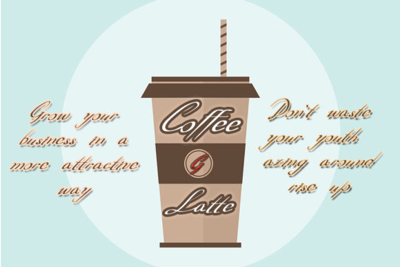 Coffee Latte Font Poster 2