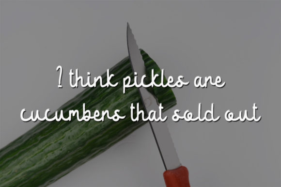 Cucumber Slices Font Poster 3