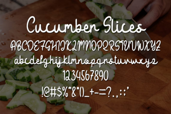 Cucumber Slices Font Poster 4