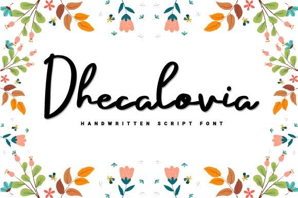 Dhecalovia Font Poster 1