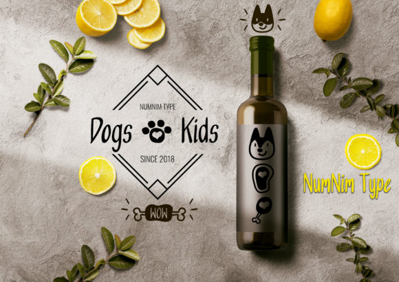 Dogs Love Kids Font Poster 5