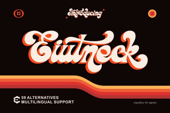 Eiutneck Script Font Poster 2