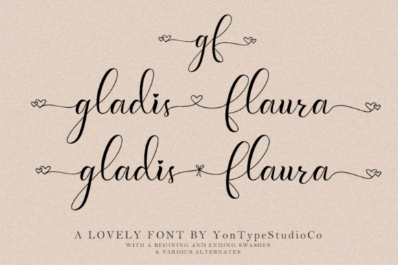 Fabella Flower Font Poster 7