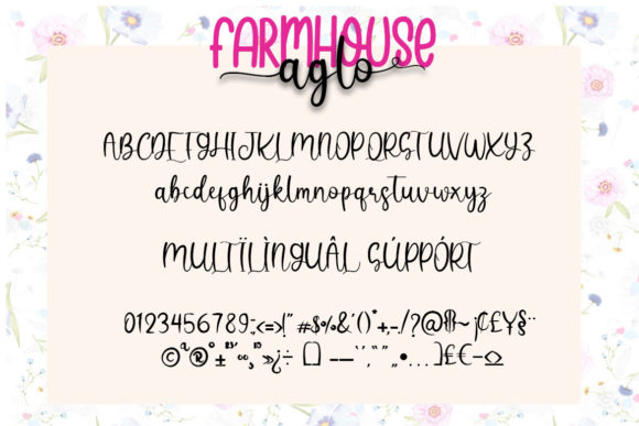 Farmhouse Aglo Font Poster 5