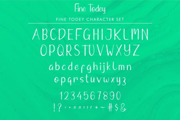 Fine Todey Font Poster 10