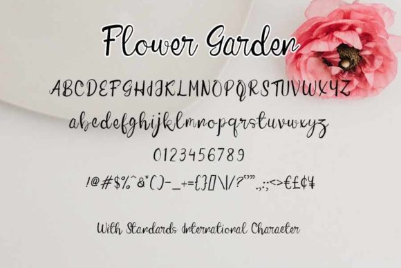 Flower Garden Font Poster 3