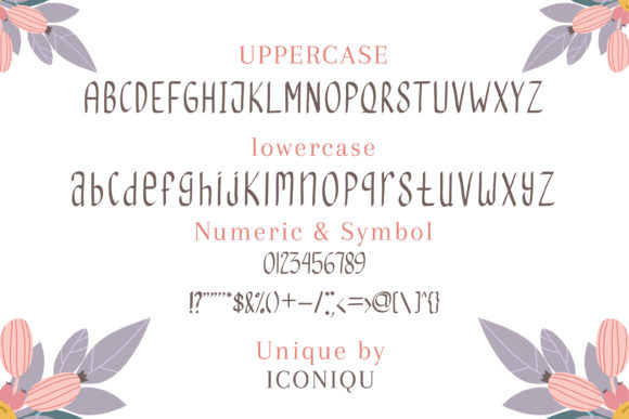 Flower Heart Font Poster 2