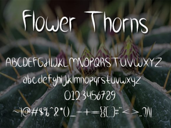 Flower Thorns Font Poster 5