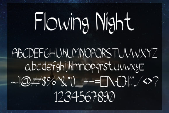 Flowing Night Font Poster 5