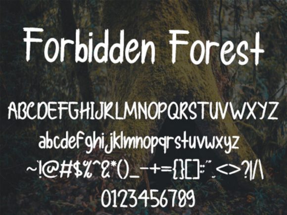 Forbidden Forest Font Poster 5