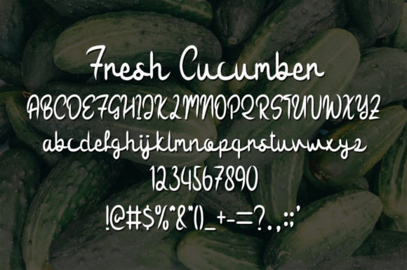 Fresh Cucumber Font Poster 4