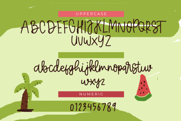 Fresh Watermelon Font Poster 3