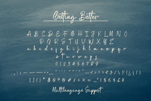 Getting Better Font Poster 7