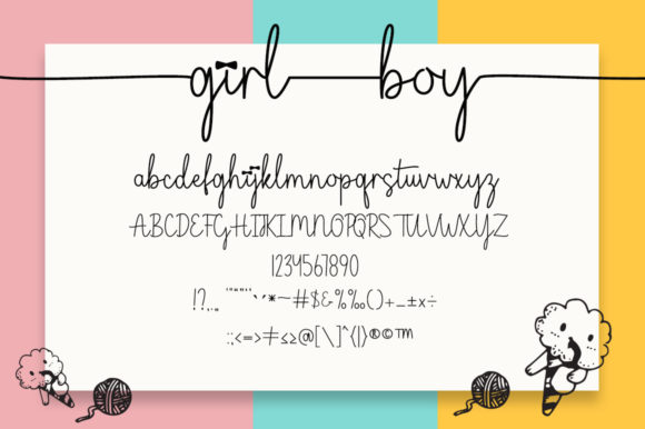 Girl Boy Font Poster 8
