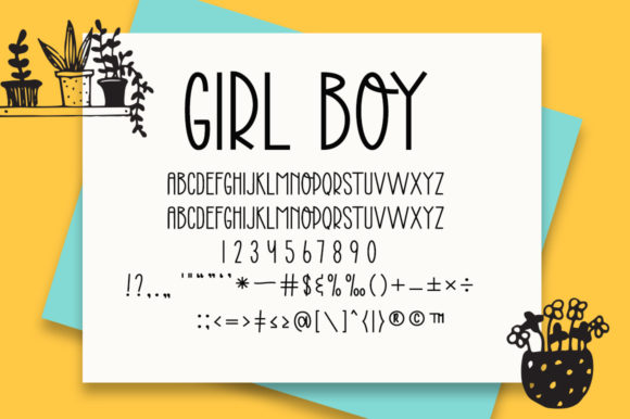 Girl Boy Font Poster 10