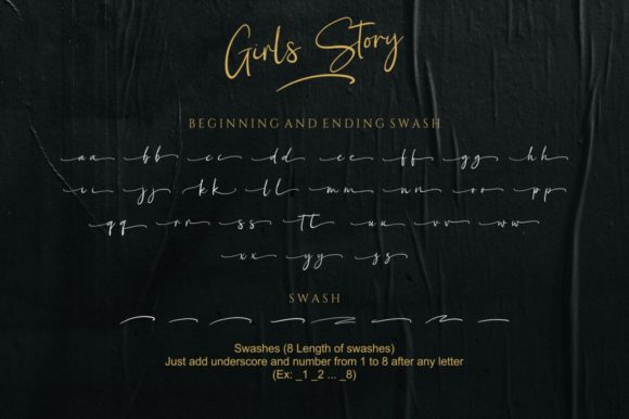 Girl Story Font Poster 12