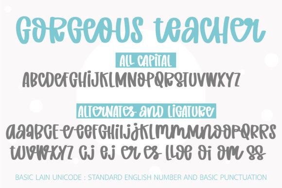 Gorgeous Teacher Font Poster 16