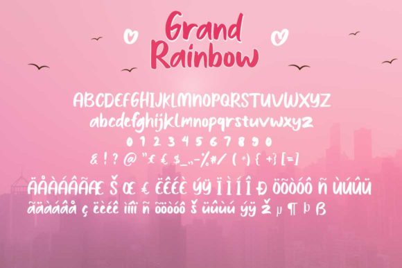 Grand Rainbow Font Poster 11