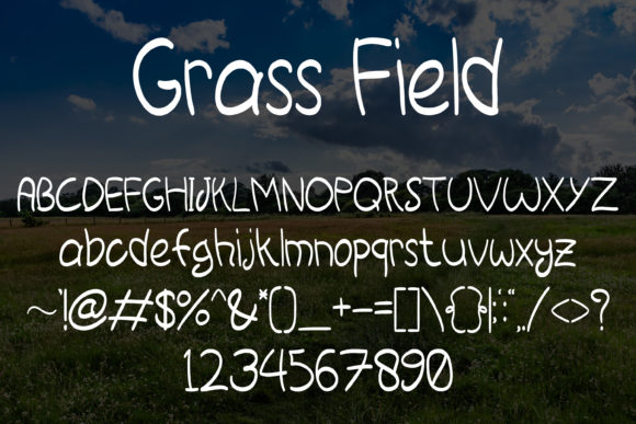 Grass Field Font Poster 5