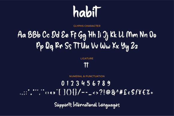 Habit Font Poster 10