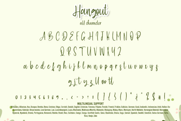 Hangout Font Poster 7