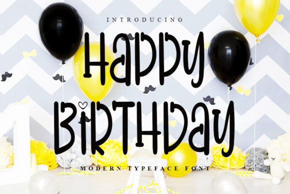 Happy Birthday Font Poster 1