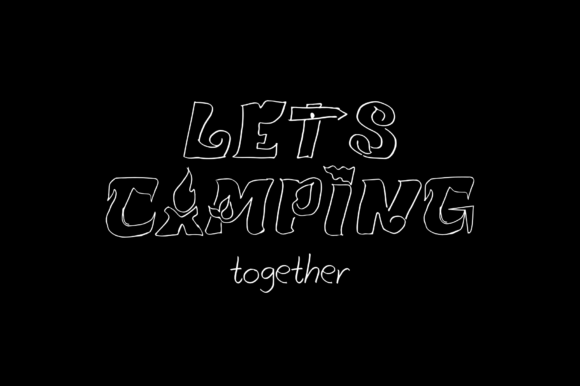 Happy Camping Font Poster 2