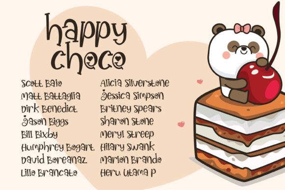 Happy Choco Font Poster 12