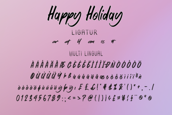 Happy Holiday Font Poster 11